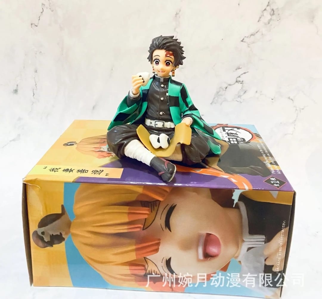 Tanjiro pvc high quality action figure sitting 12 cm